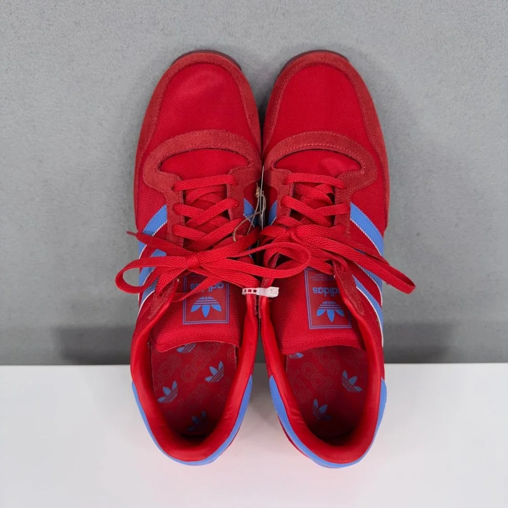 Adidas Shoes Mens 12 Red Blue Low Top Sneakers Retro Running Galaxy OG JR1147